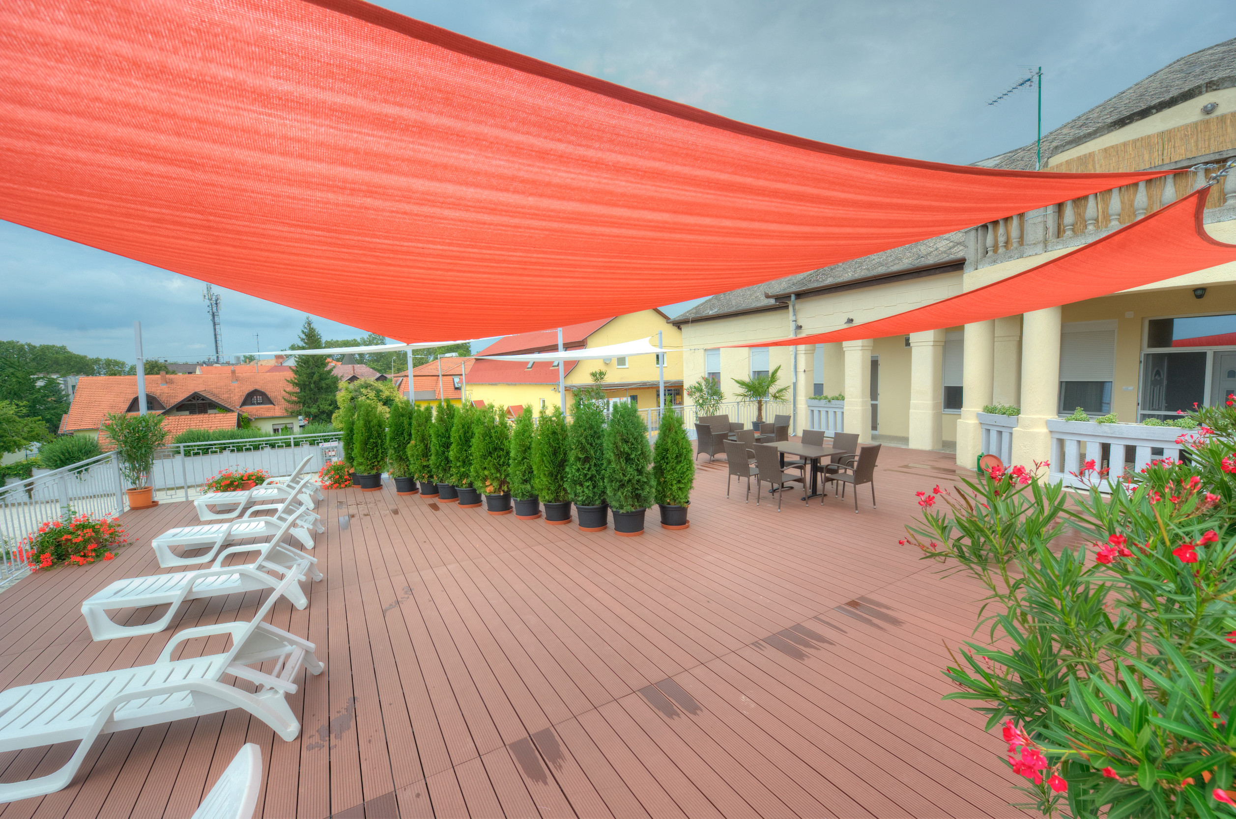 Voile d'ombrage sur terrasse